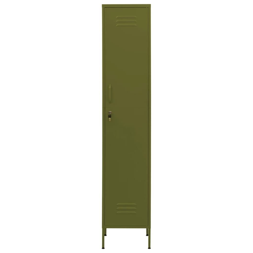 Locker Cabinet Olive Green 13.8"x18.1"x70.9" Steel image 3