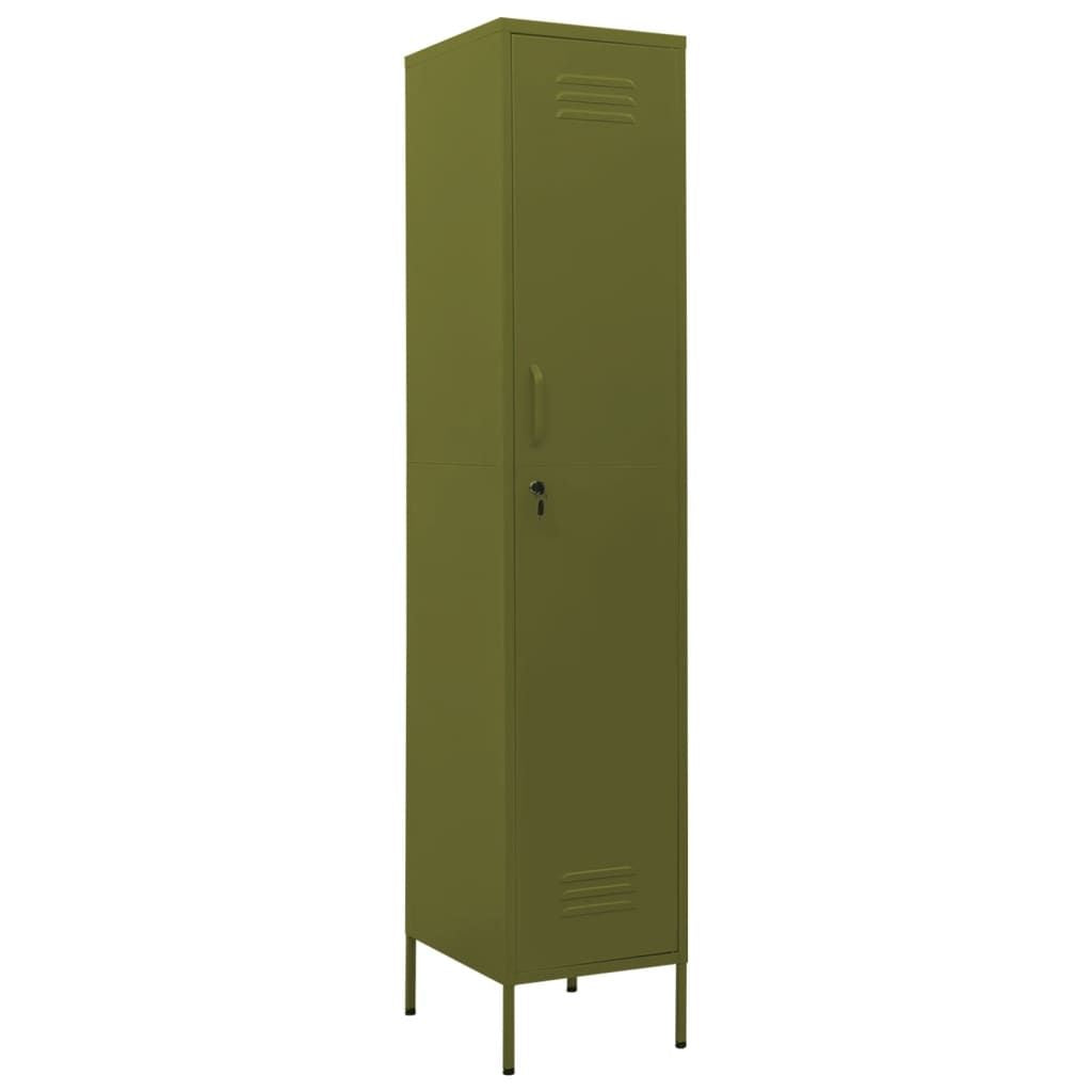 Locker Cabinet Olive Green 13.8"x18.1"x70.9" Steel image 2