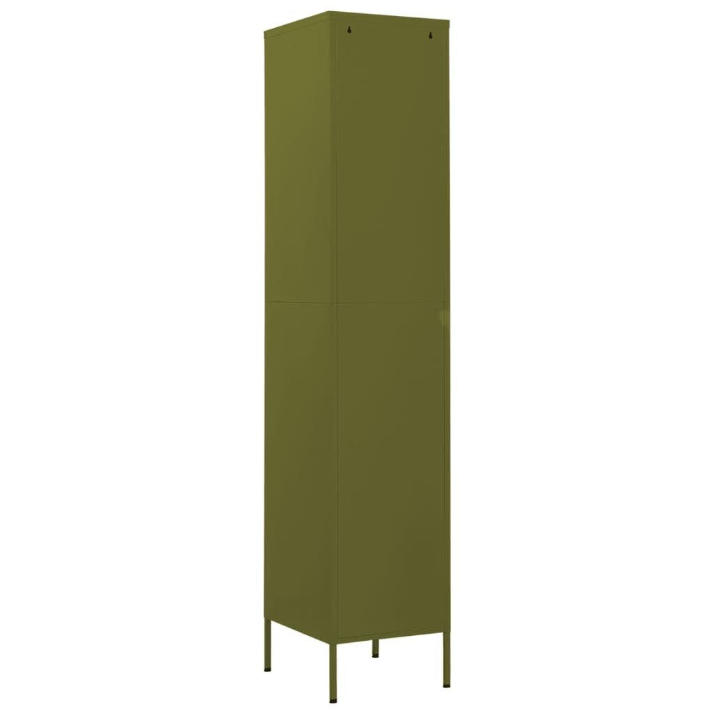 Locker Cabinet Olive Green 13.8"x18.1"x70.9" Steel image 5