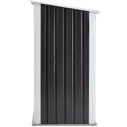 Log Storage Shed, Log Holder with Roof, Log Storage Shed, Firewood Rack for Backyard Garden Patio Porch, Anthracite Galv image 3
