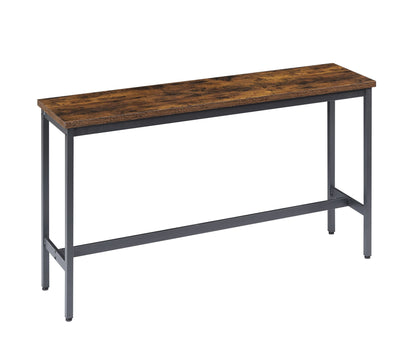 Long Bar Table Set with 3 PU Upholstered Bar Stools, Industrial Bar Table and Chairs for Kitchen Breakfast Table, Living image 6