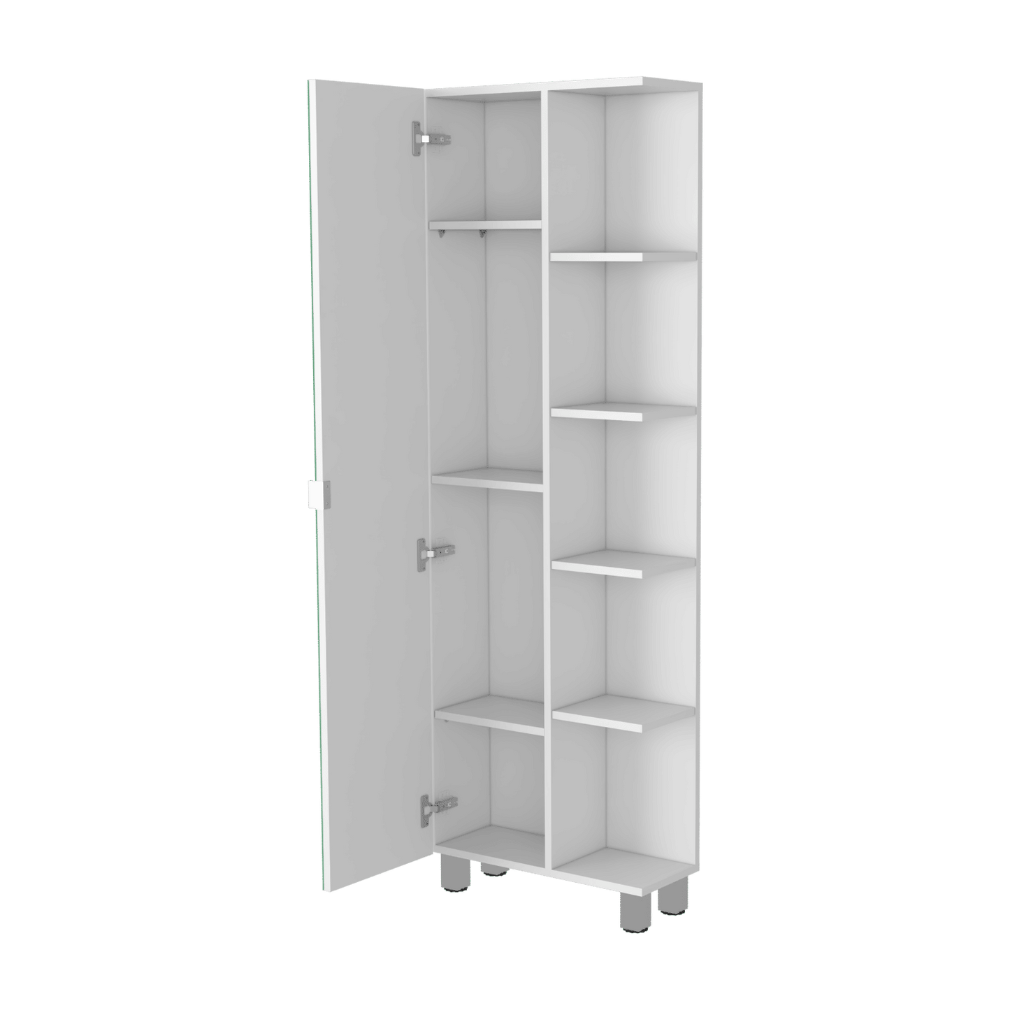 Los Angeles Linen Cabinet, Mirror, Five Shelves image 2