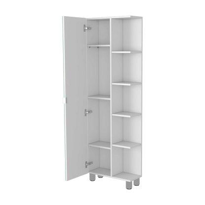 Los Angeles Linen Cabinet, Mirror, Five Shelves image 2