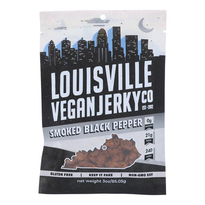 Louisville Vegan Jerky Jerky - Vegan - Black Pepper - Case Of 10 - 3 Oz image 2