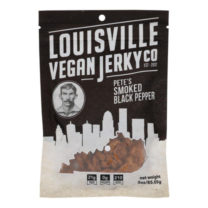 Louisville Vegan Jerky Jerky - Vegan - Black Pepper - Case Of 10 - 3 Oz image 1