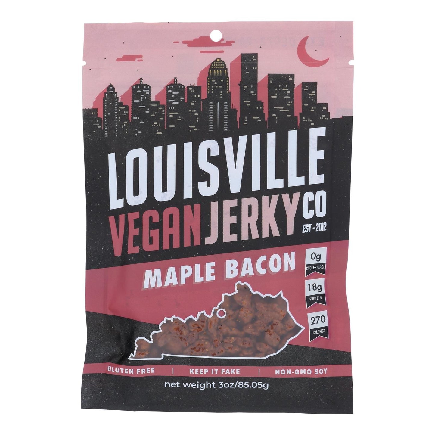 Louisville Vegan Jerky Jerky - Vegan - Maple Bacon - Case Of 10 - 3 Oz image 1