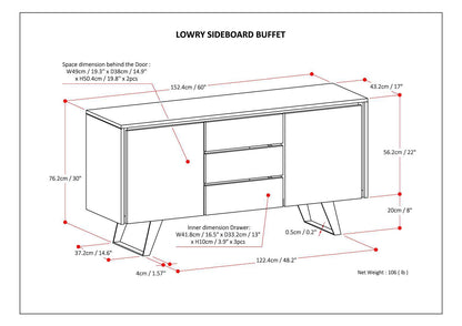 Lowry - Sideboard Buffet - Oak Veneer image 8