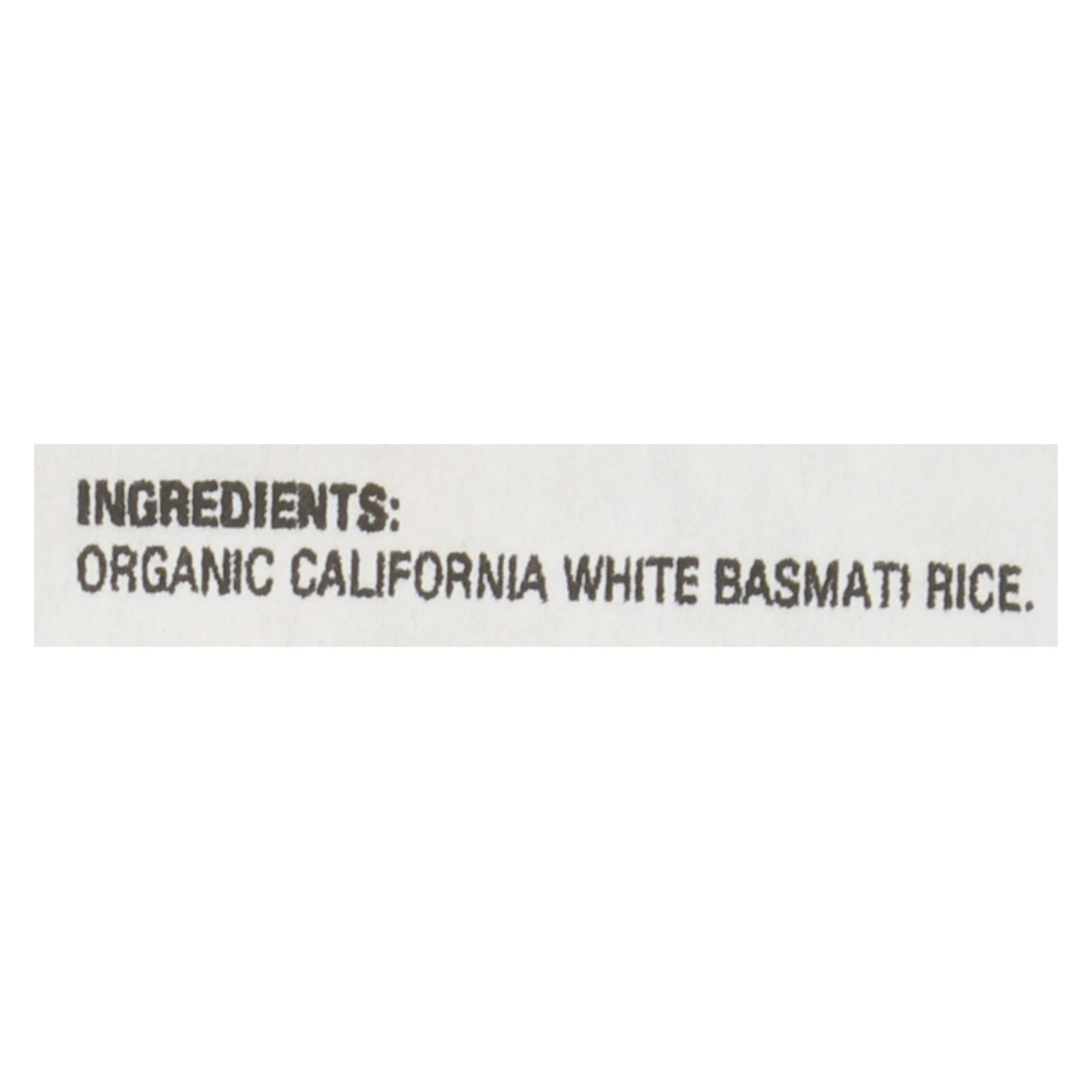 Lundberg Family Farms Organic California White Basmati Rice - Case Of 25 Lbs image 2
