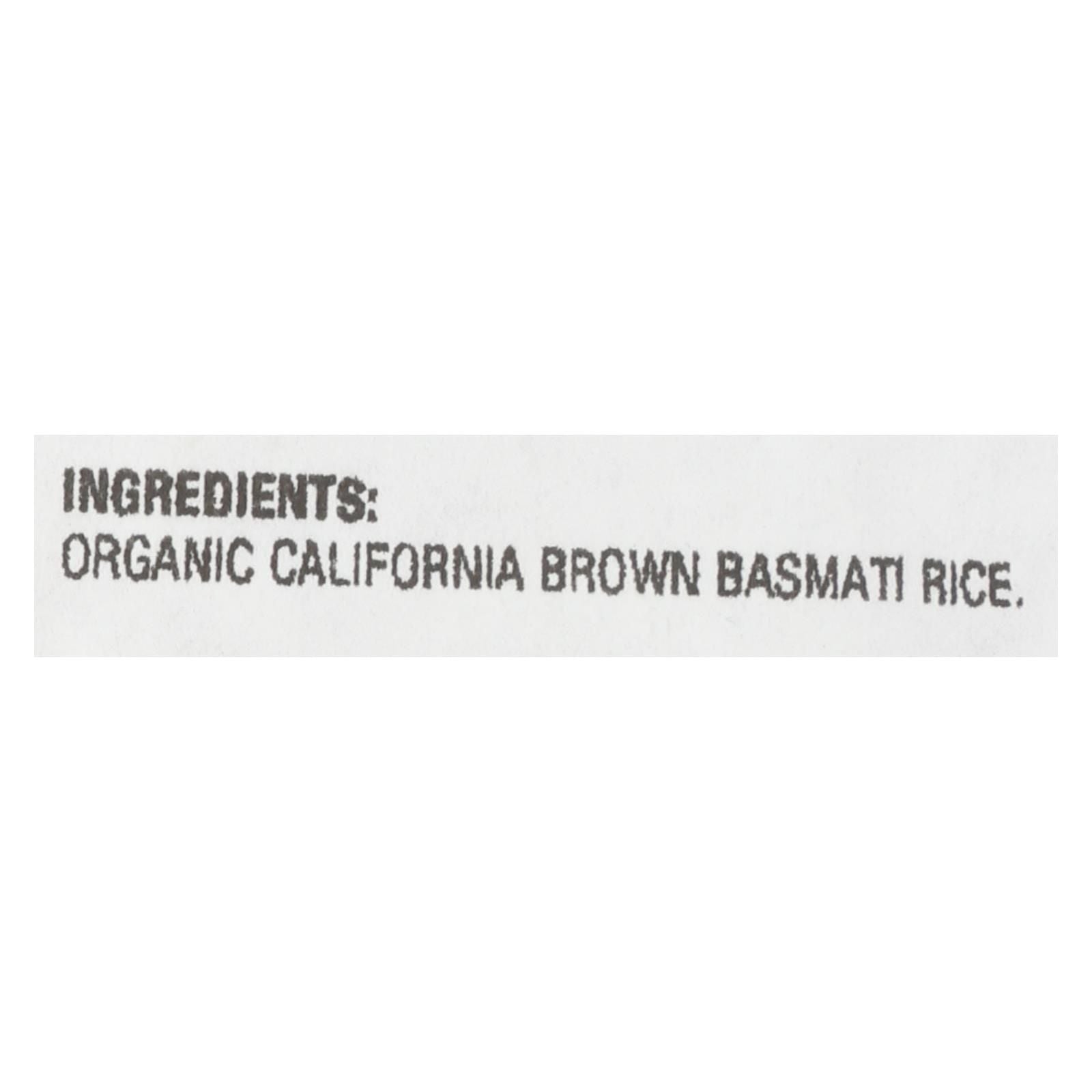 Lundberg Family Farms Organic Rice - Brown Basmati - Case Of 25 Lbs image 3