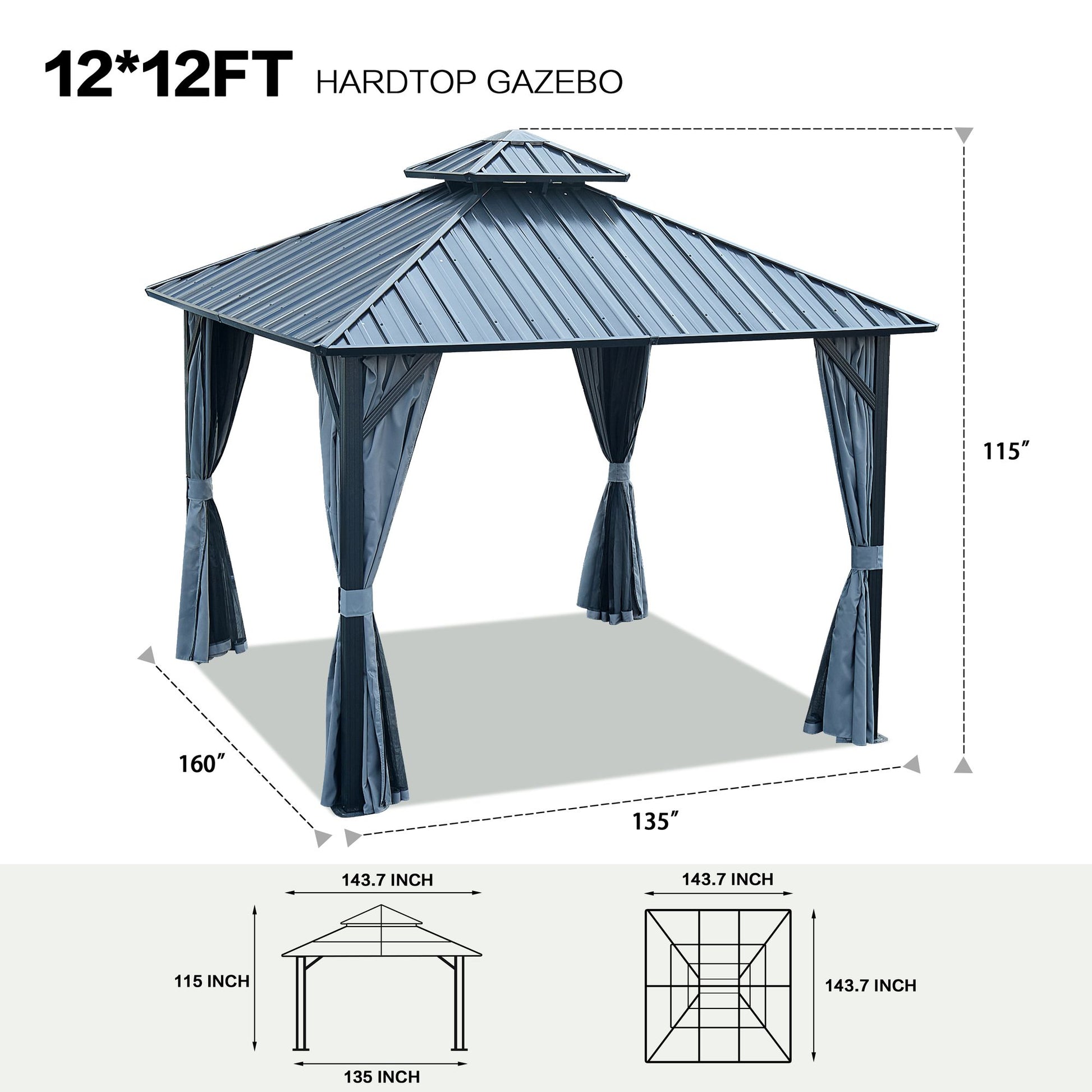 Luxembourg Gazebo (Powder Coated) image 2