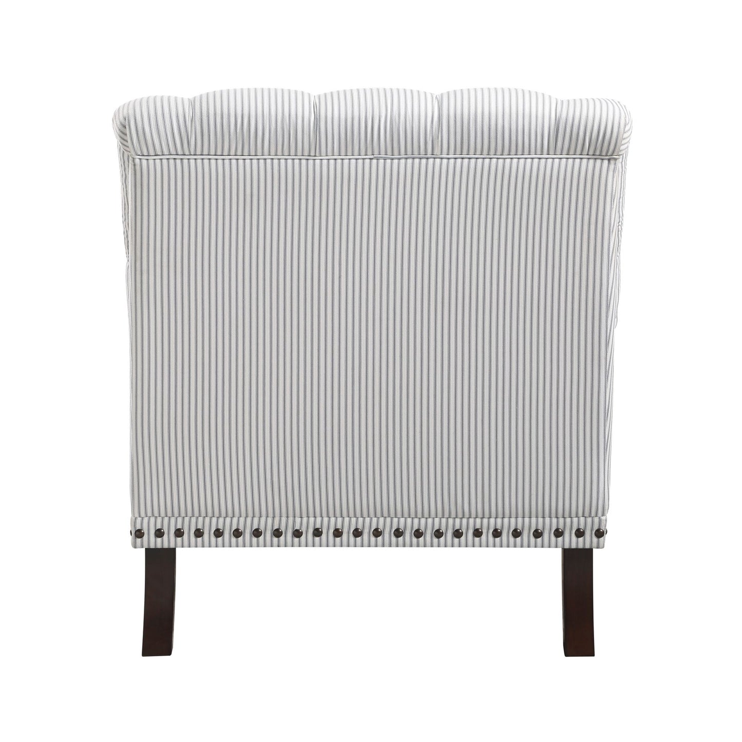 Luxurious Living Room Accent Chair 1pc White Gray Fabric Upholstered Button Tufted Nailhead Trim Modern Living Room Furn image 6