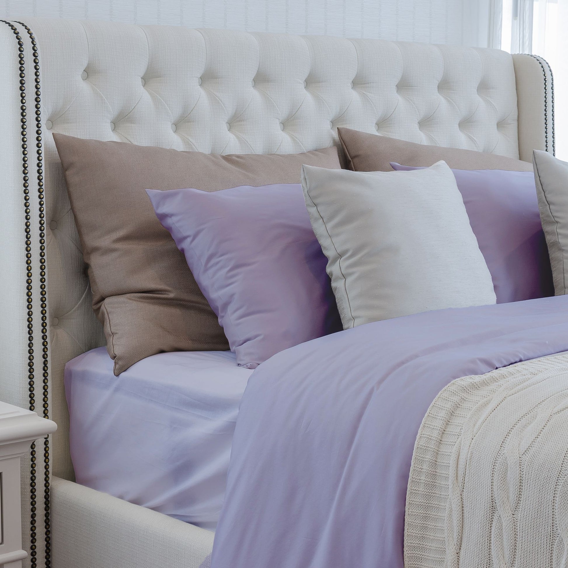Luxurious Viscose from 100% Bamboo 2-Piece Pillowcase Set , Oeko-TEX Certified, King - Amethyst image 5