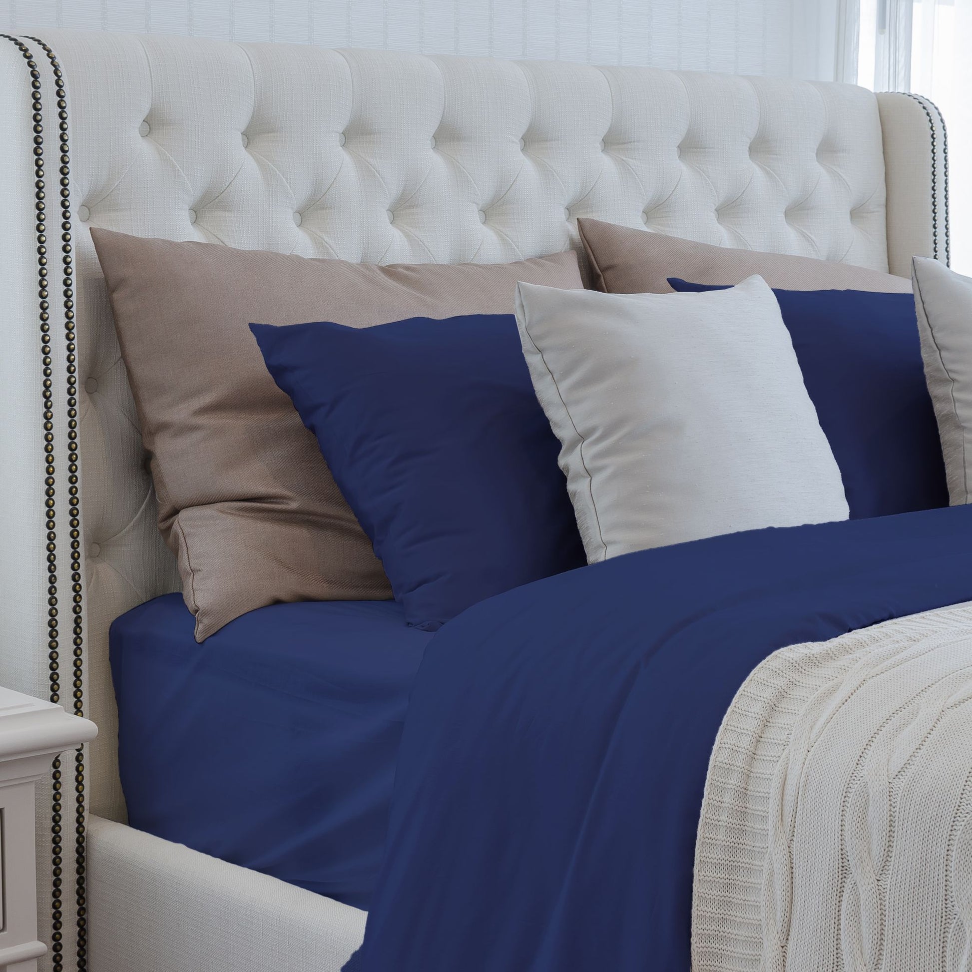 Luxurious Viscose from 100% Bamboo 2-Piece Pillowcase Set , Oeko-TEX Certified, King - Indigo image 5