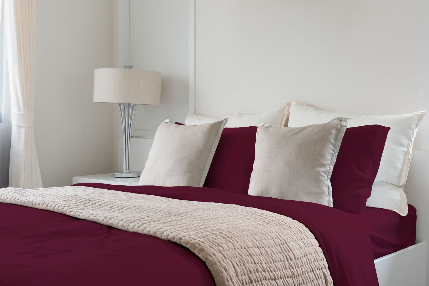 Luxurious Viscose from 100% Bamboo 2-Piece Pillowcase Set , Oeko-TEX Certified, King - Merlot image 4