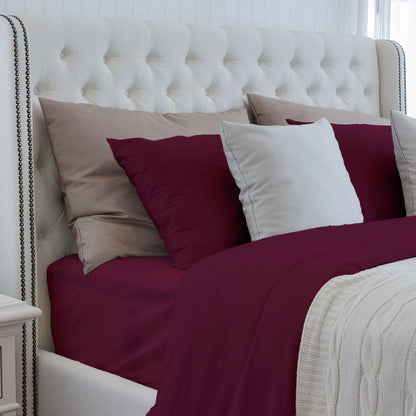 Luxurious Viscose from 100% Bamboo 2-Piece Pillowcase Set , Oeko-TEX Certified, King - Merlot image 5