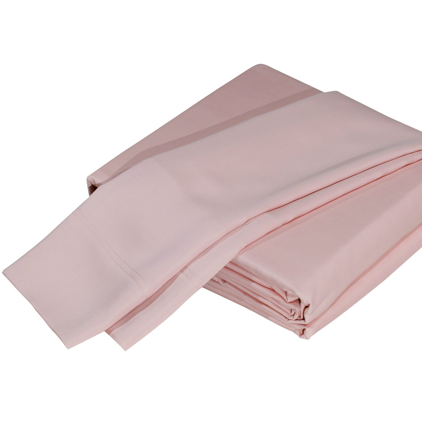 Luxurious Viscose from 100% Bamboo 2-Piece Pillowcase Set , Oeko-TEX Certified, King - Pale Rose image 3