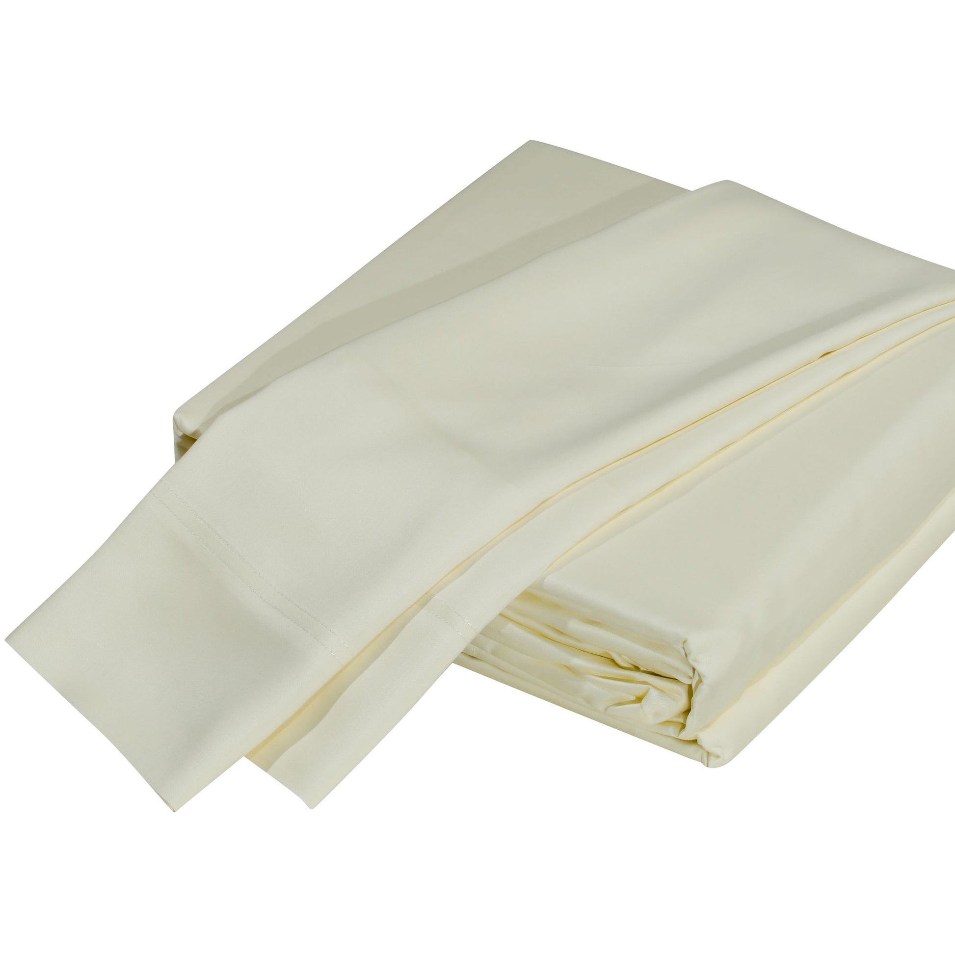 Luxuriously Soft 100% Viscose Derived from Bamboo 3-Piece sheet Set , Oeko-TEX Certified, Twin - Crème image 1