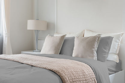 Luxuriously Soft 100% Viscose Derived from Bamboo 3-Piece sheet Set , Oeko-TEX Certified, Twin - Silver Gray image 5