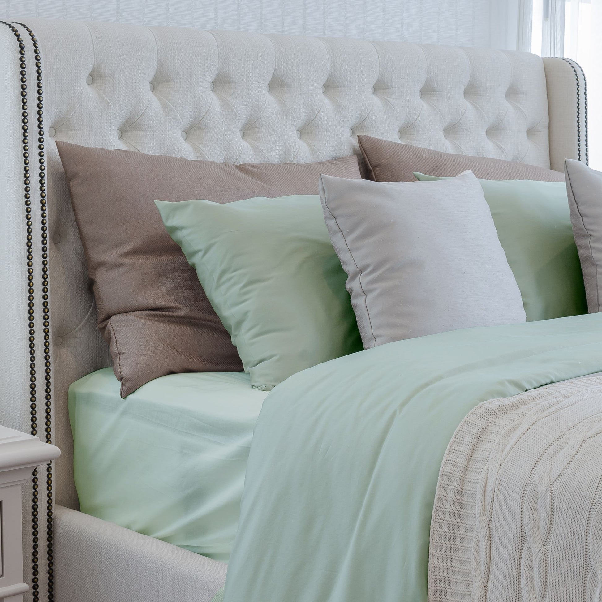 Luxuriously Soft 100% Viscose Derived from Bamboo 4-Piece sheet Set , Oeko-TEX Certified, California King - Seaglass image 4