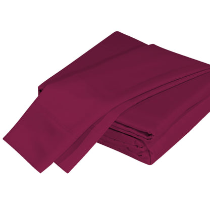 Luxuriously Soft 100% Viscose Derived from Bamboo 4-Piece Sheet Set , Oeko-TEX Certified, King - Merlot image 1