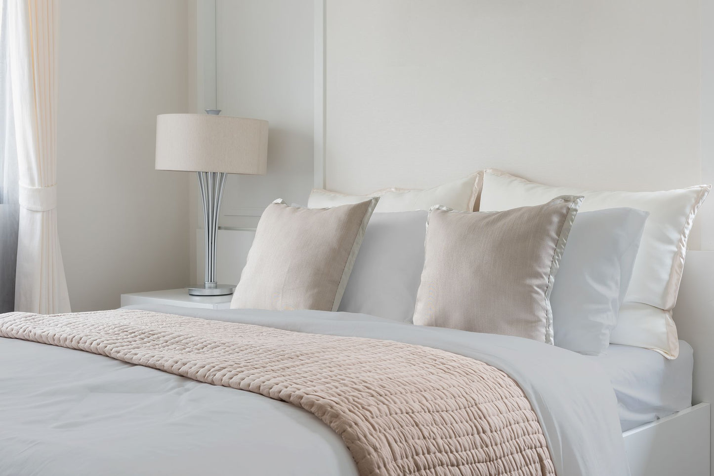 Luxuriously Soft 100% Viscose Derived from Bamboo 4-Piece sheet Set , Oeko-TEX Certified,California King - Lt Gray image 2