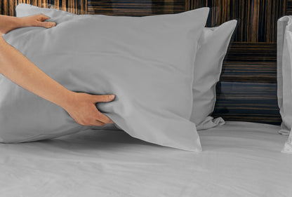 Luxuriously Soft 100% Viscose Derived from Bamboo 4-Piece sheet Set , Oeko-TEX Certified,California King - Lt Gray image 4
