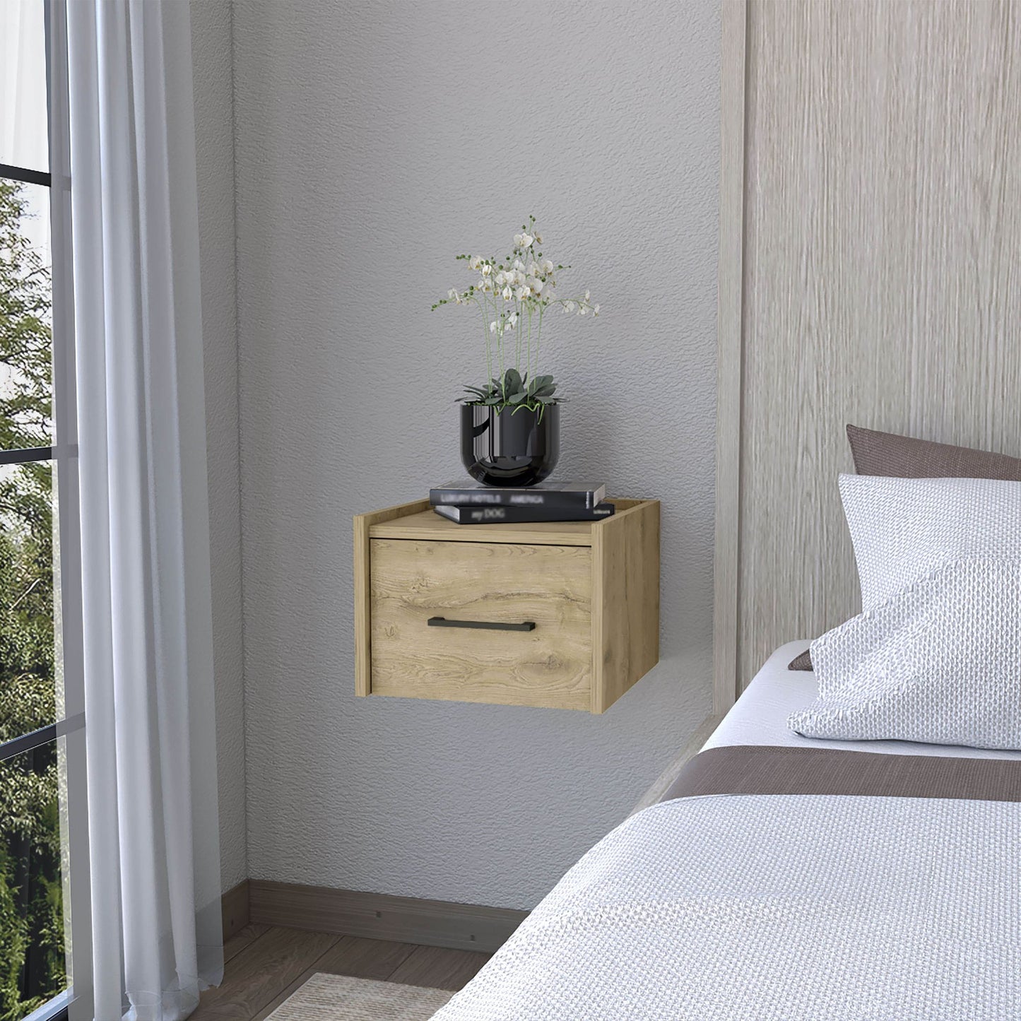 Macadamia Wall-Mounted Floating Nightstand image 7