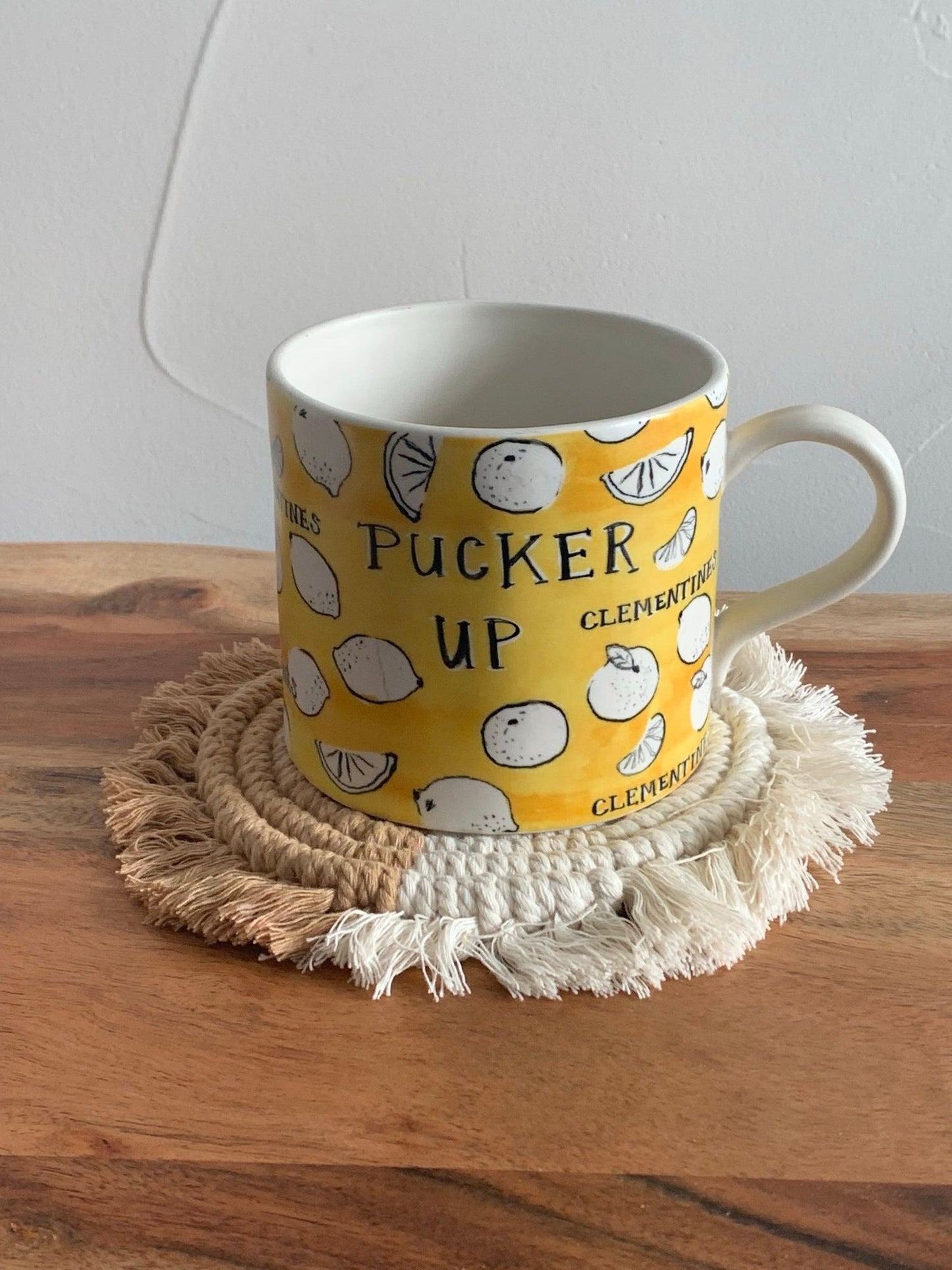 Macramé Drink Coasters; (7inch) image 12