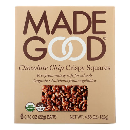 Made Good Crispy Squares - Chocolate Chip - Case Of 6 - 4.68 Oz. image 1