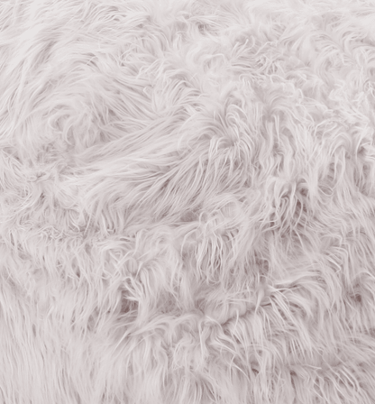 Mahin 5 Foot Rounded Faux Fur Bean Bag, Lavender image 3
