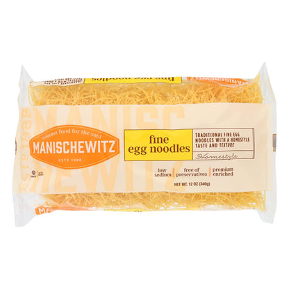 Manischewitz - Egg Noodles - Fine - Case Of 12 - 12 Oz. image 1