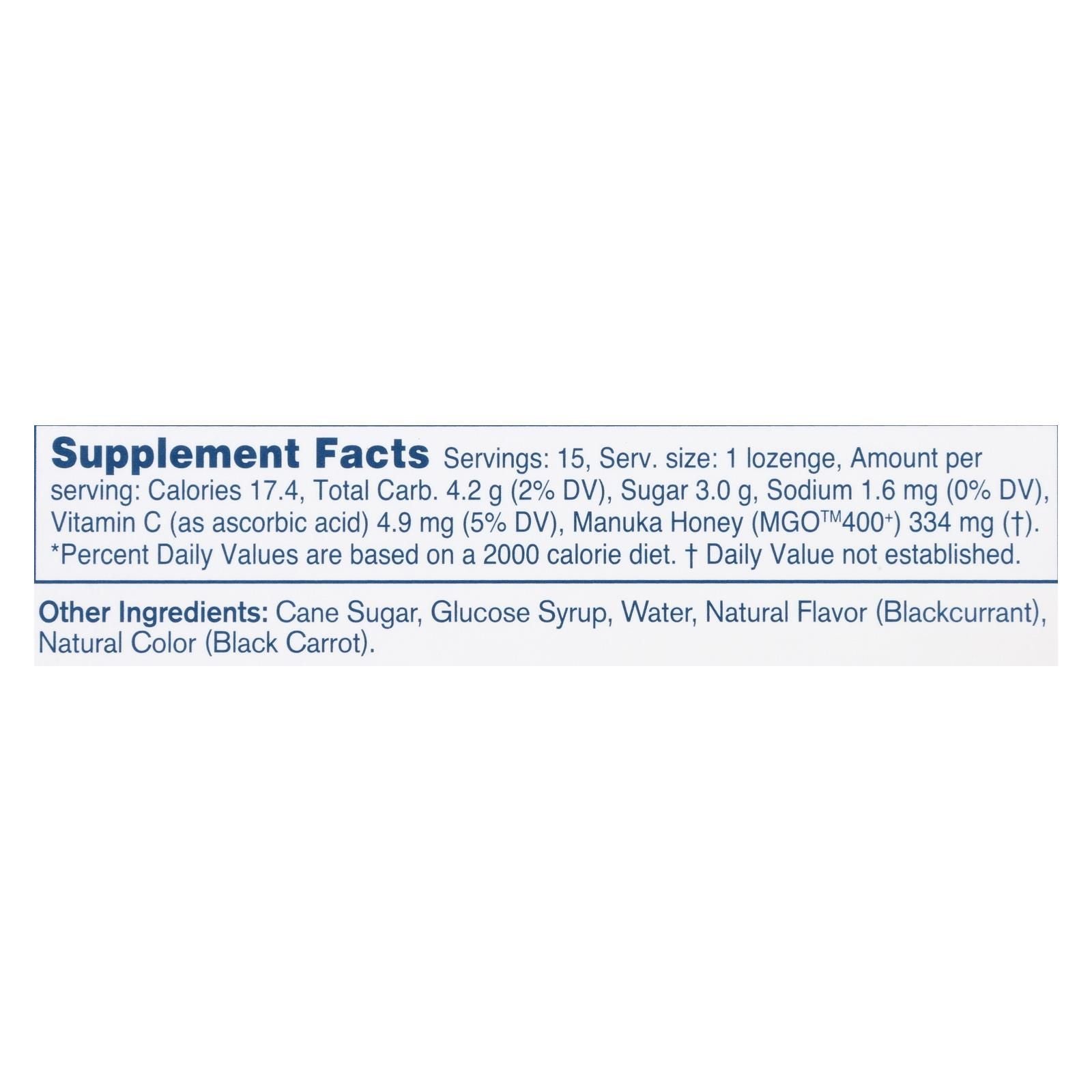 Manuka Health - Loz Honey Mgo 400+ Blkcrnt - 1 Each 1-15 Ct image 3