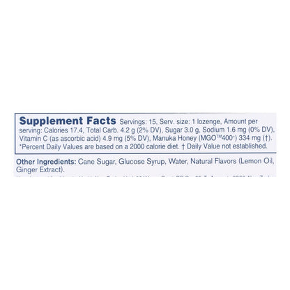 Manuka Health - Loz Honey Mgo 400+lem Ginger - 1 Each 1-15 Ct image 5