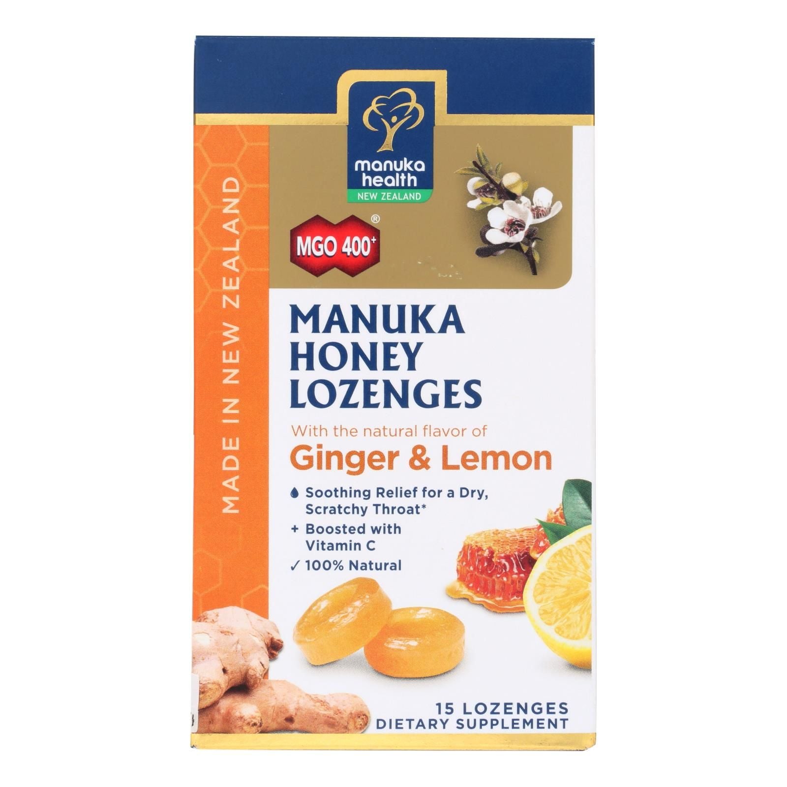 Manuka Health - Loz Honey Mgo 400+lem Ginger - 1 Each 1-15 Ct image 1