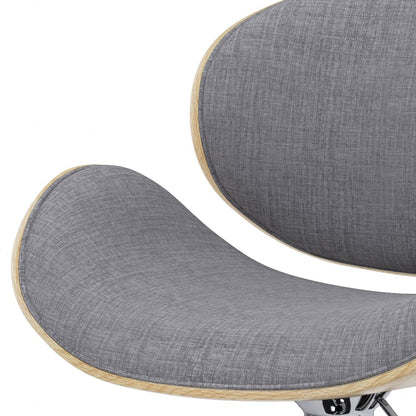 Marana - Bentwood Adjustable Swivel Bar Stool - Light Grey image 7