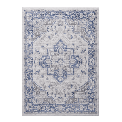 MARFI Collection 2X3 Blue / Grey / Oriental Doormat Rug image 2