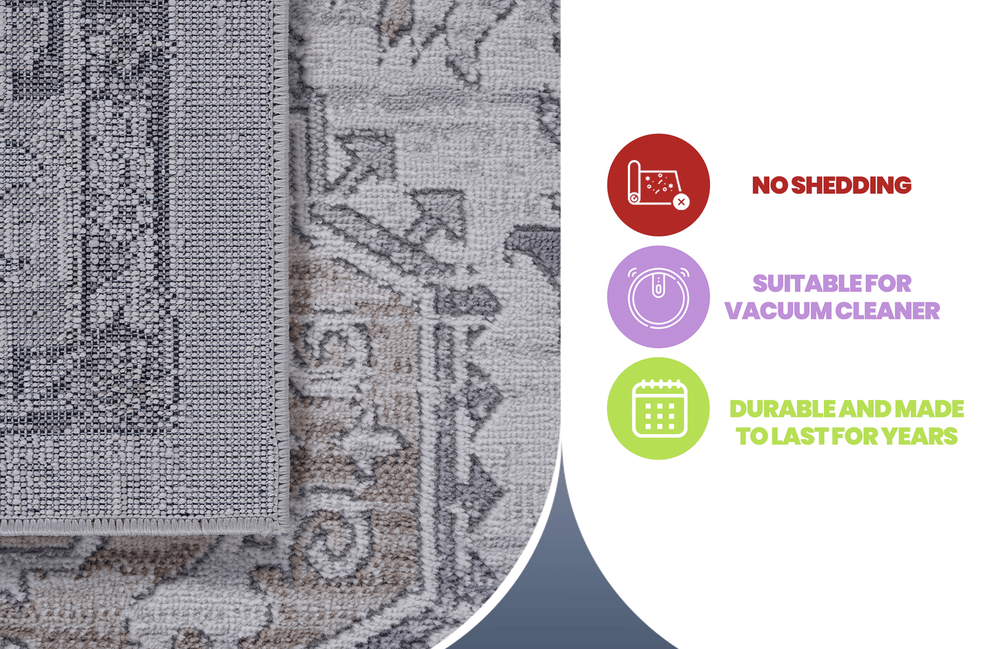 MARFI Collection 2X3 Ivory / Beige / Oriental Doormat Rug image 7