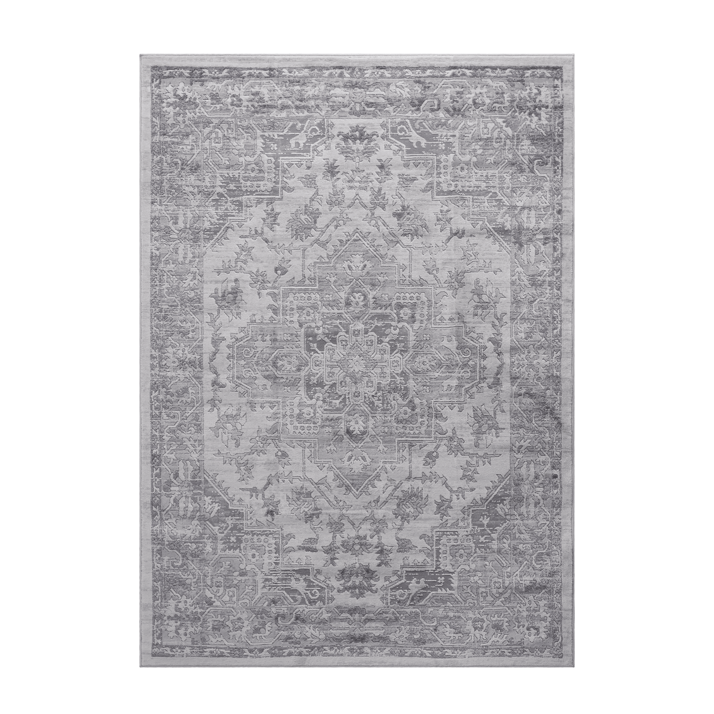 MARFI Collection 2X3 Silver / Oriental Doormat Rug image 2