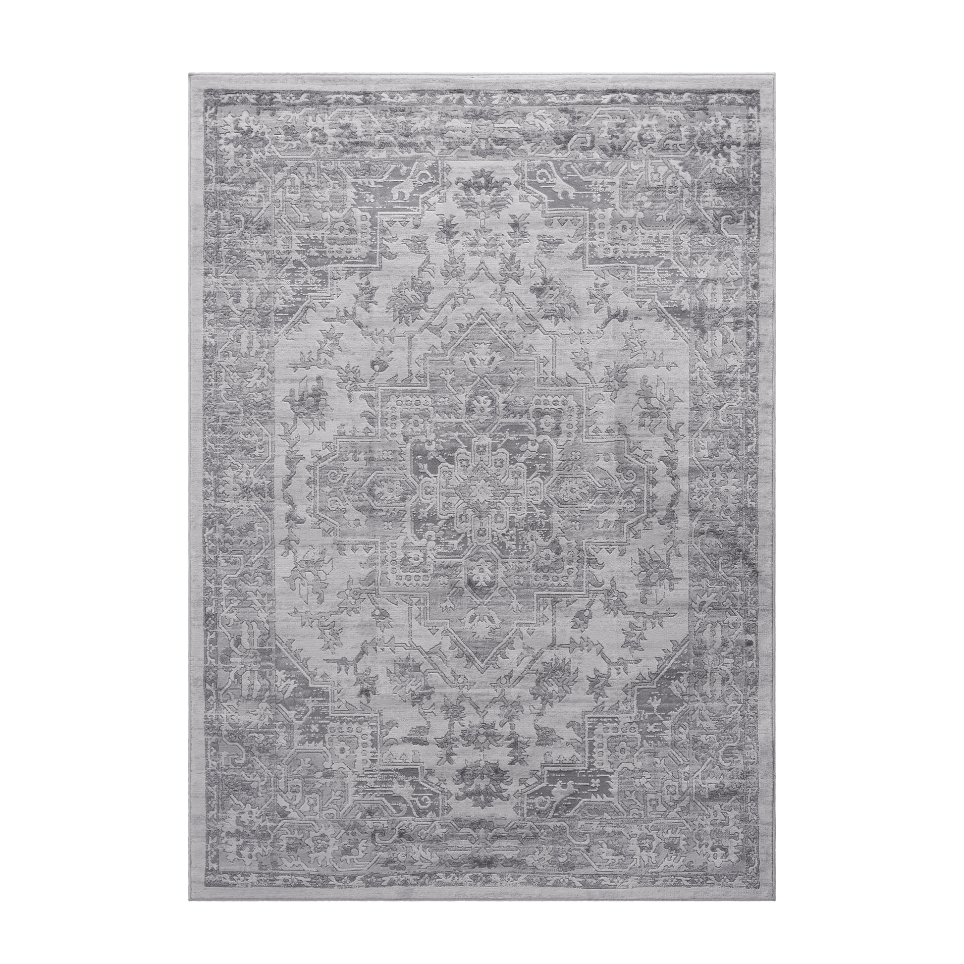 MARFI Collection 2X3 Silver / Oriental Doormat Rug image 2