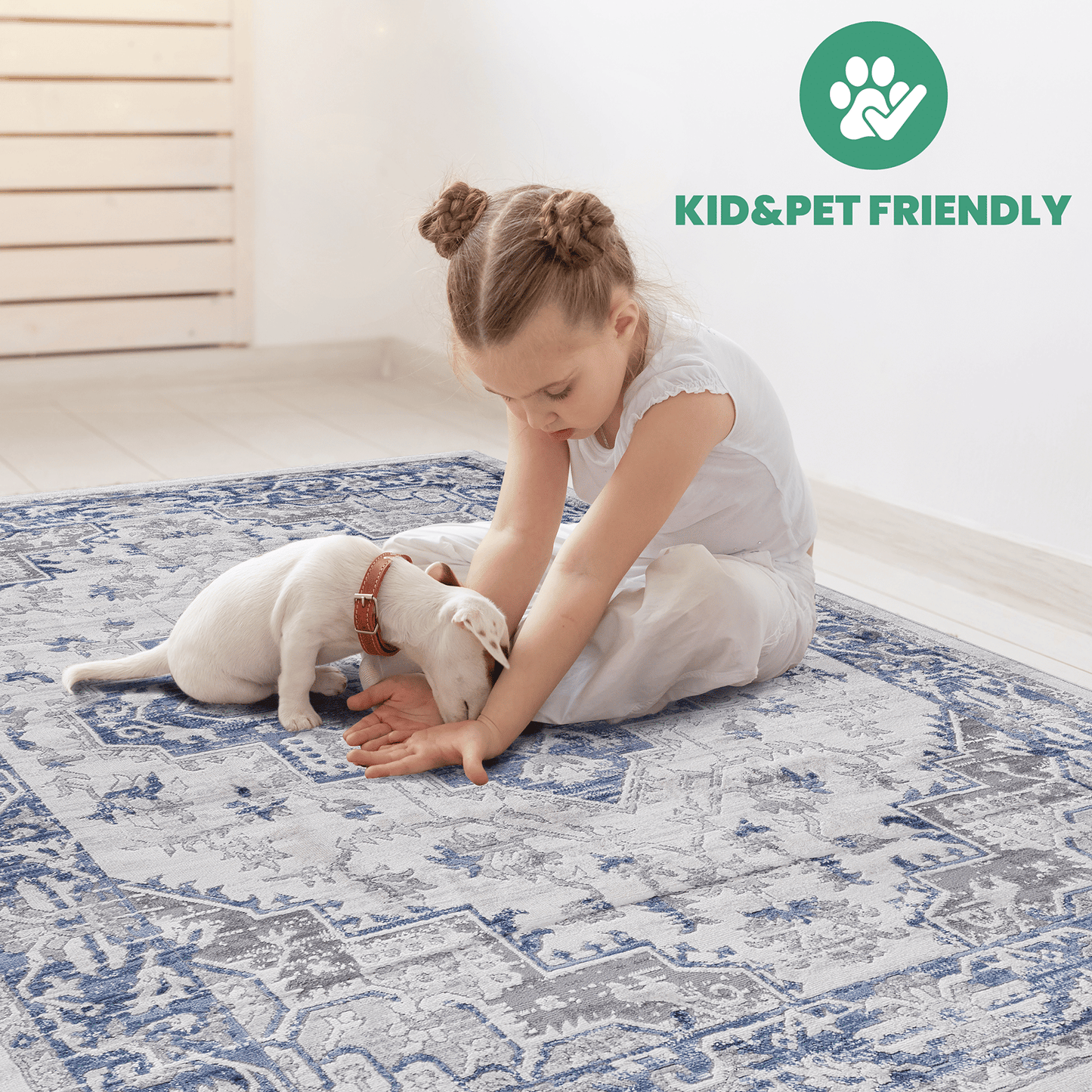 MARFI Collection 2X8 Blue / Grey / Oriental Runner Rug image 6