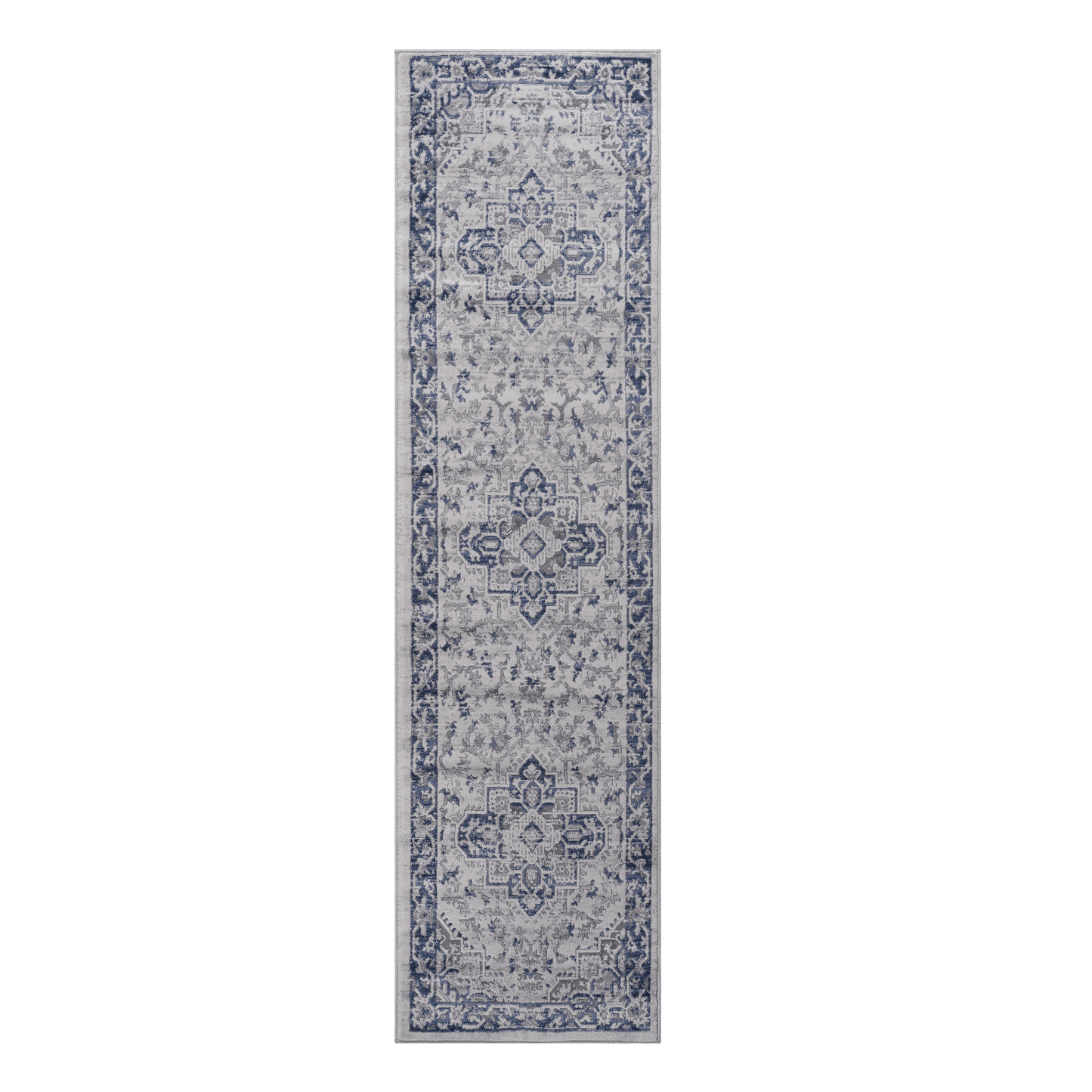 MARFI Collection 2X8 Blue / Grey / Oriental Runner Rug image 2
