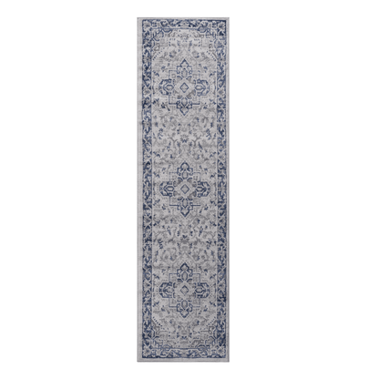 MARFI Collection 2X8 Blue / Grey / Oriental Runner Rug image 2