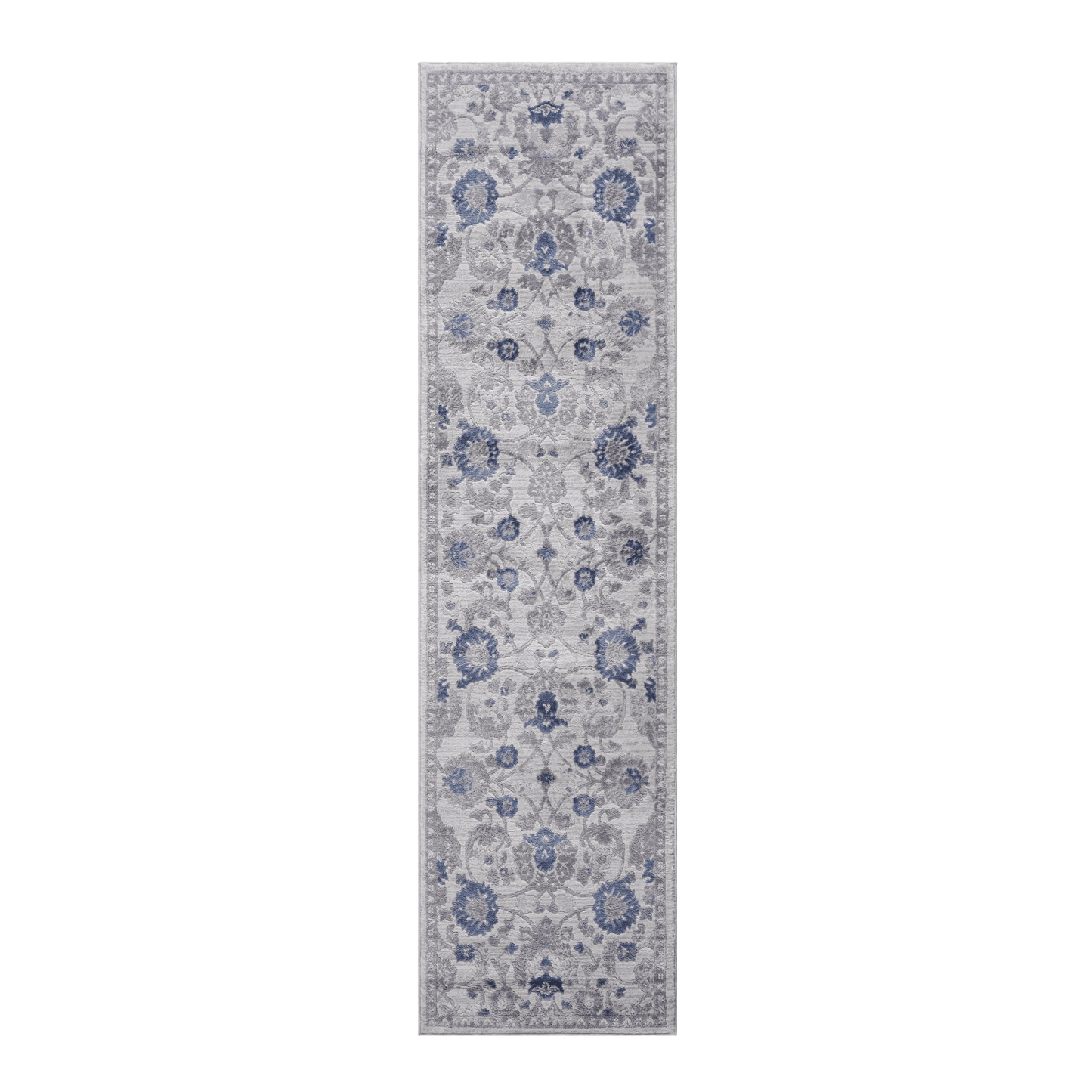 MARFI Collection 2X8 Blue / Silver / Oriental Runner Rug image 2