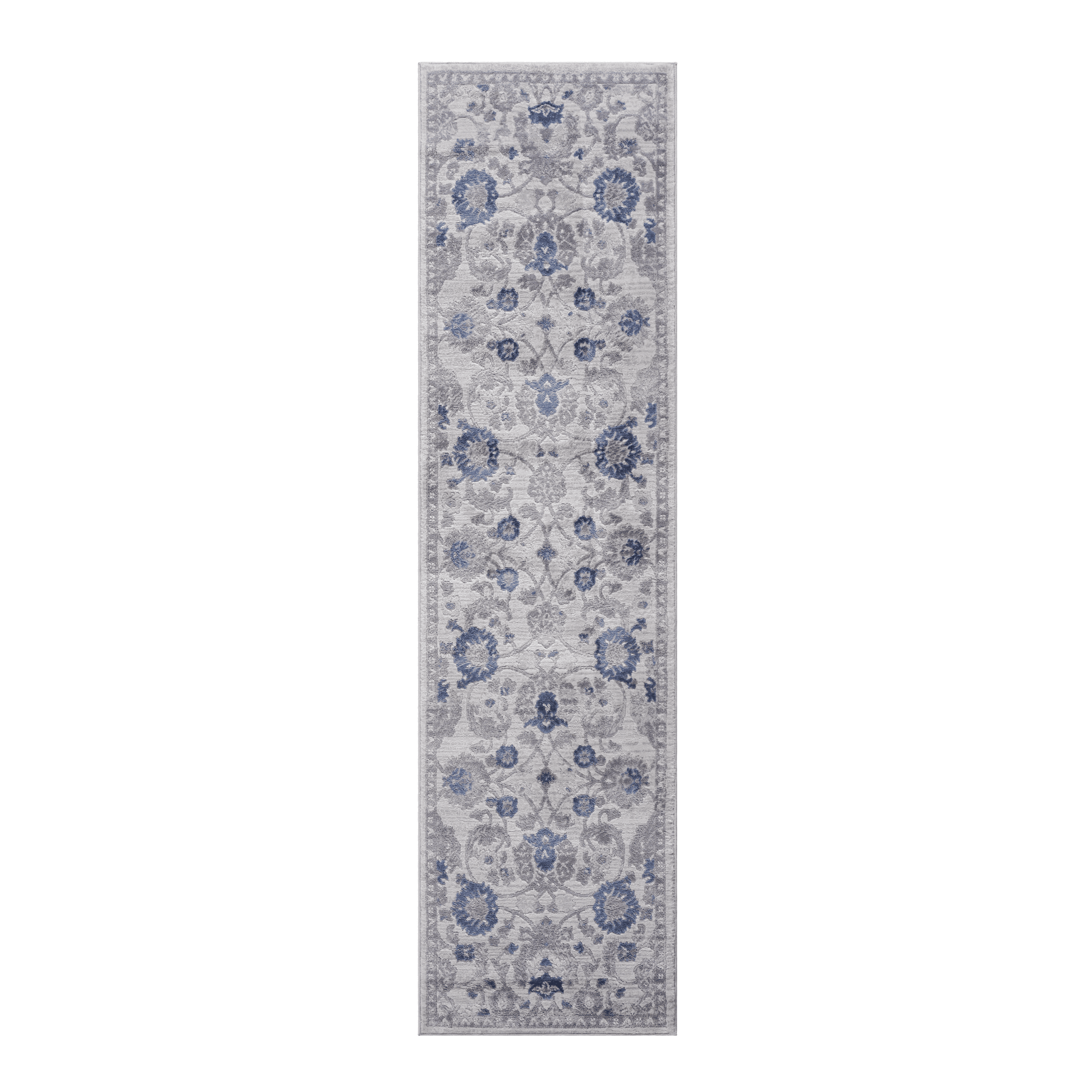 MARFI Collection 2X8 Blue / Silver / Oriental Runner Rug image 2