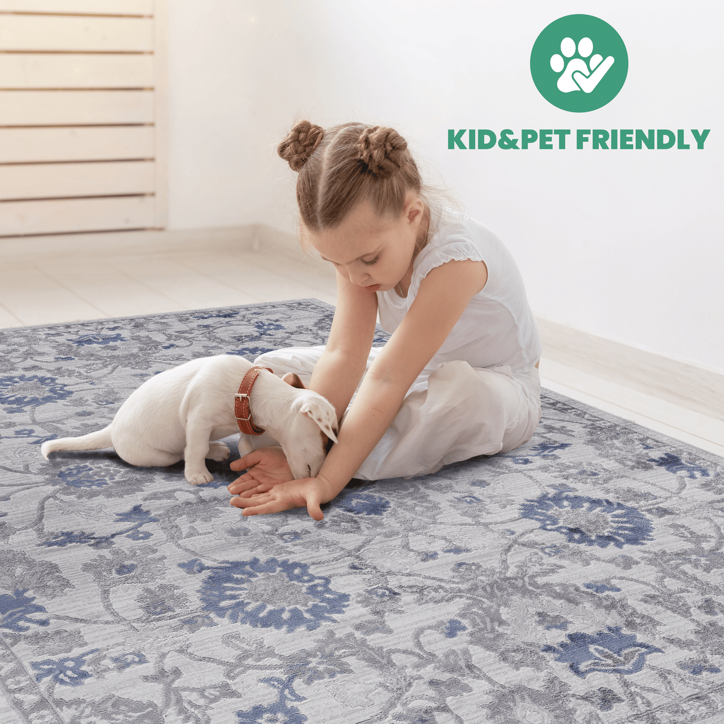 MARFI Collection 2X8 Blue / Silver / Oriental Runner Rug image 6
