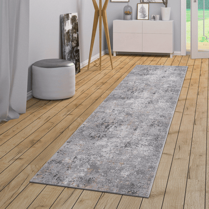MARFI Collection 2X8 Grey / Multi / Abstract Runner Rug image 1