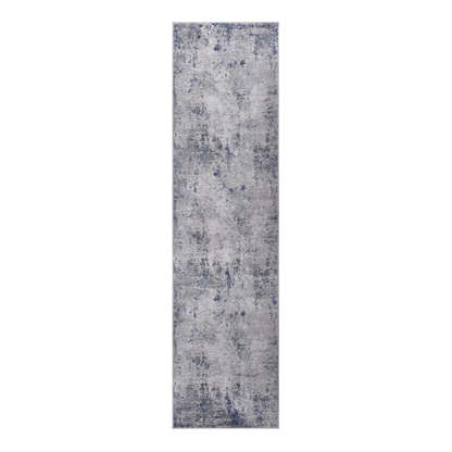 MARFI Collection 2X8 Silver / Blue / Abstract Runner Rug image 2