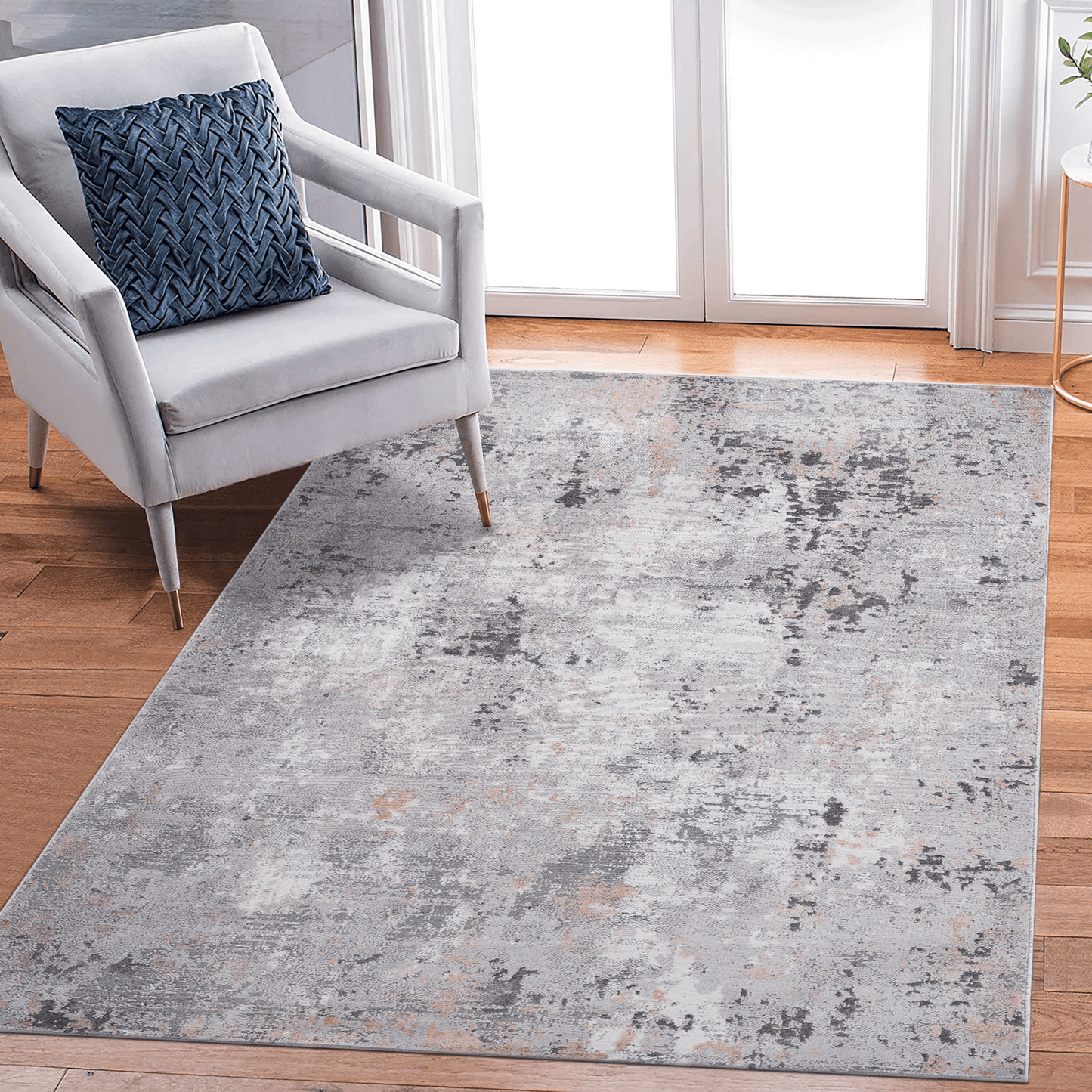 MARFI Collection 5X7 Grey / Multi / Abstract Area Rug image 1