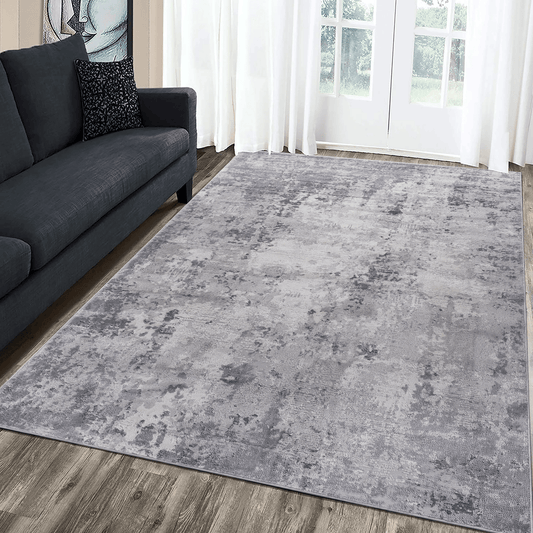 MARFI Collection 5X7 Light Grey / Abstract Area Rug image 1