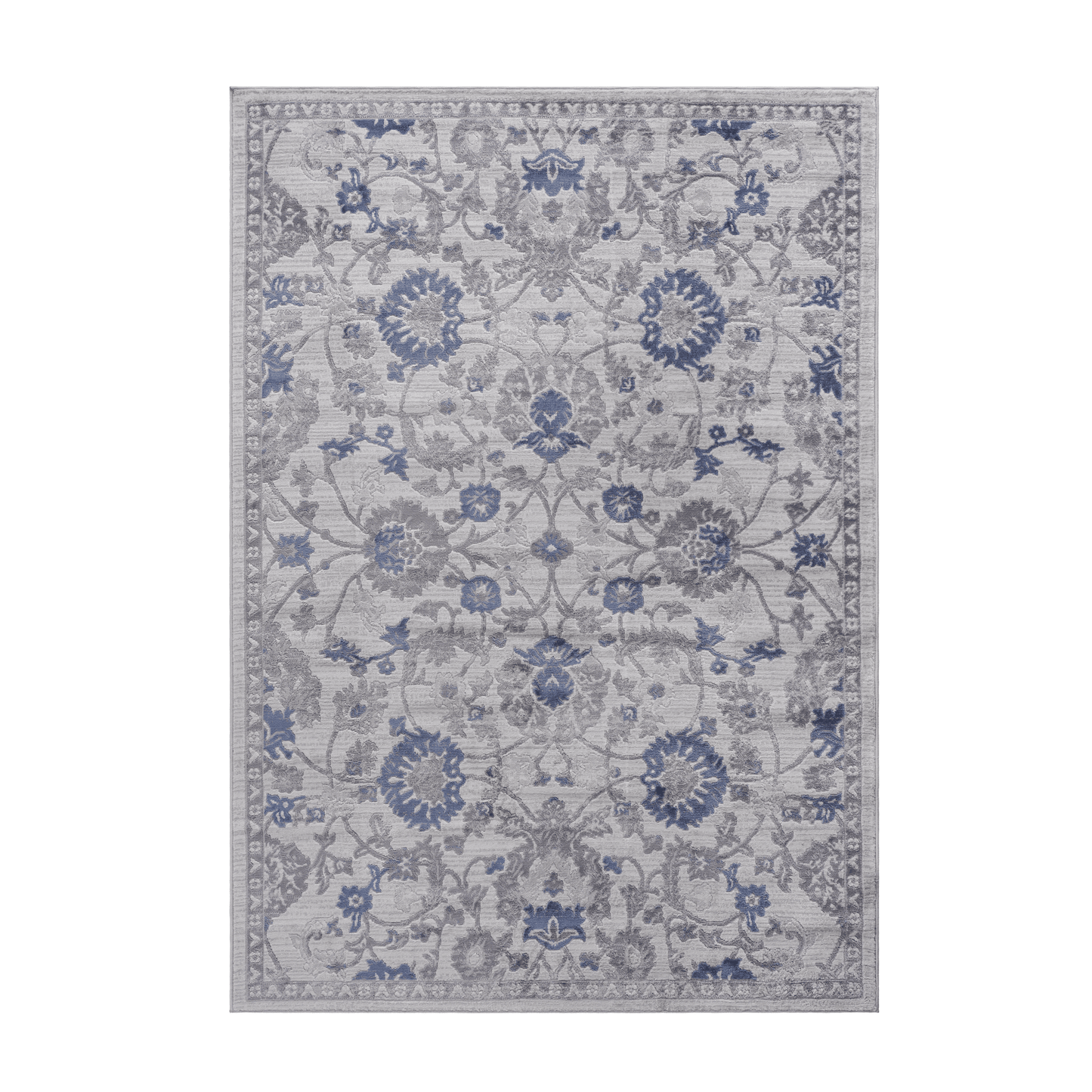 MARFI Collection 6X9 Blue / Silver / Oriental Area Rug image 2